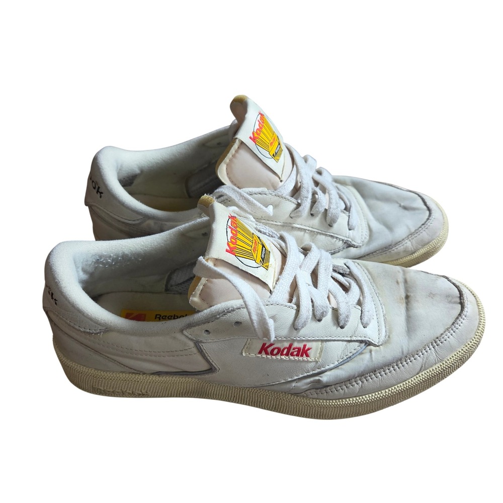 Kodak x Reebok Club C 85 Sneakers Chalk Cream Mens 10.5 100228863 90s Retro